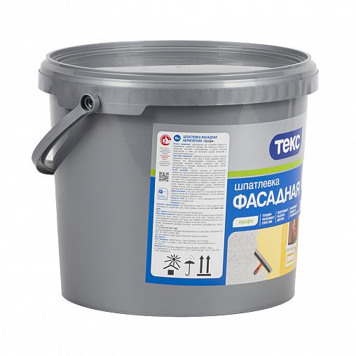 Шпатлевка фасадная Текс Профи, белая, 8 кг фото