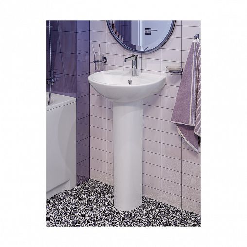 Раковина Sanita Аттика 48 ВКС, 48 x 41,5 x 18 см, белая фото Раковина Sanita Аттика 48 ВКС, 48 x 41,5 x 18 см, белая фото