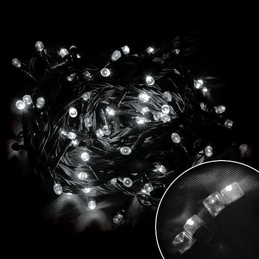 Электрогирлянда Волшебная страна, 60 LED ламп, 8 режимов, 3 м, белая фото