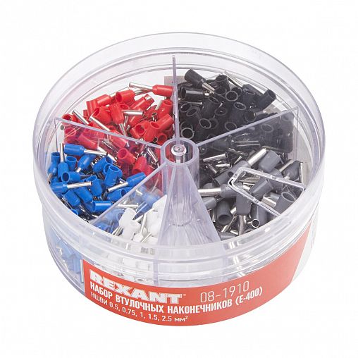 Набор втулочных наконечников НШВИ Rexant E-400, 400 шт фото