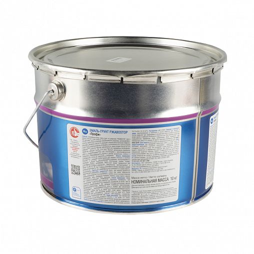 Грунт-эмаль по ржавчине Текс Профи РжавоStop, глянцевая, 10 кг, синяя фото