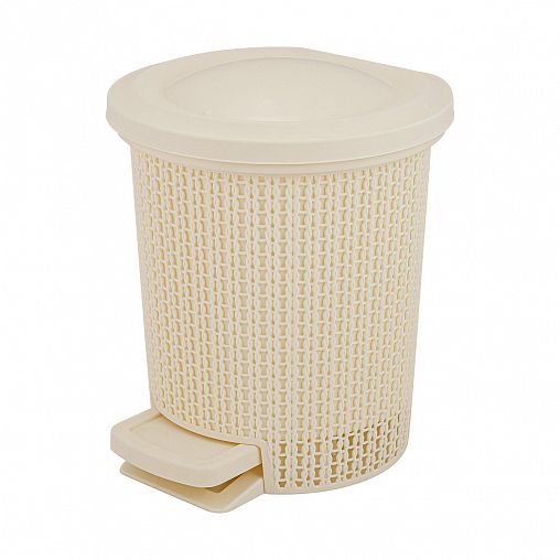 Контейнер для мусора с педалью Spin&Clean Soul, 6 л, айвори фото