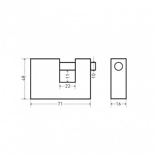 Замок навесной Аллюр ВС1Ч-770, d 12 мм, 3 ключа фото