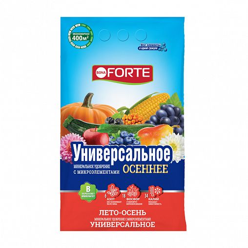 Удобрение гранулированное Bona Forte Универсальное лето-осень, 5 кг фото