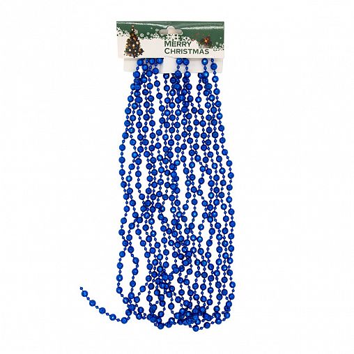 Бусы Шарики, d 8 мм, 5,4 м, синие фото