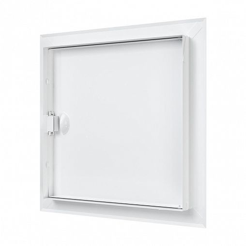 Люк-дверца ревизионная Evecs ЛТ3535М, 410 x 410 мм, с фланцем 350 x 350 и ручкой, белая фото