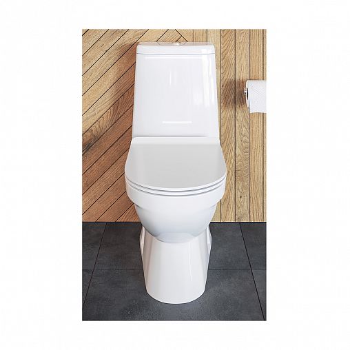 Унитаз напольный ободковый Sanita Luxe Next Slim, 65 x 34,5 x 77 см, белый фото