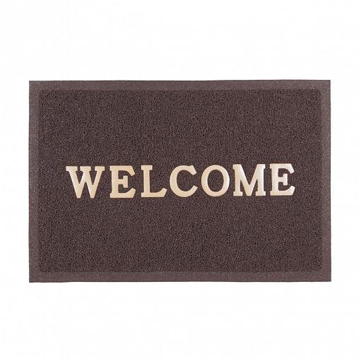 Коврик придверный SunStep Spongy Welcome, 40 x 60 см, коричневый фото