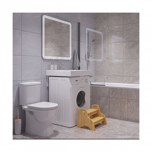 Унитаз напольный ободковый Sanita Luxe Art Comfort, 63,5 x 37 x 77 см, белый фото