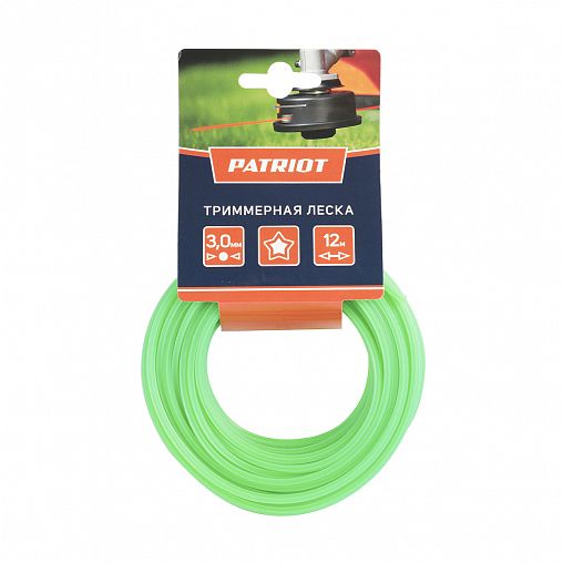 Леска для триммера Patriot, звезда, диаметр 3 мм, длина 12 м фото