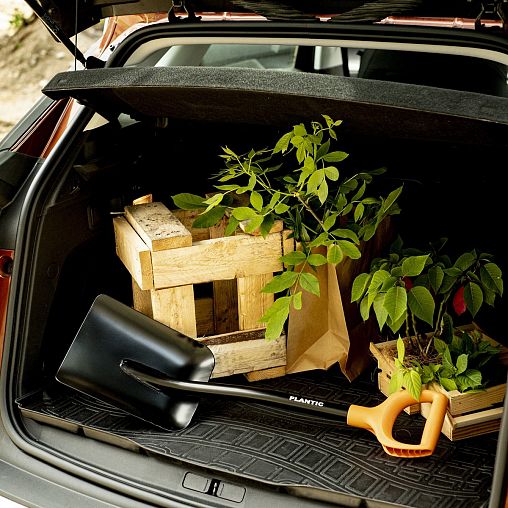 Лопата совковая укороченная Plantic by Fiskars Terra, с металлическим черенком и ручкой, 770 мм фото