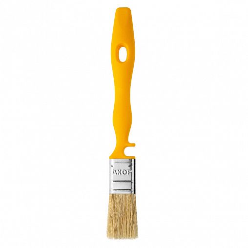 Кисть плоская для эмалей Акор Мастер, смешанная щетина, пластиковая ручка, 25 x 12 мм фото