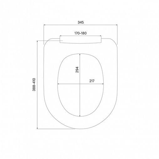 Сиденье для унитаза IDDIS 003, 41 x 34,5 x 3,8 см, белое фото
