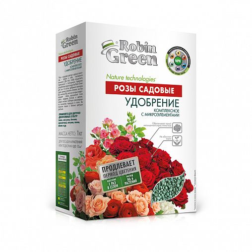 Удобрение минеральное для садовых роз Robin Green, 1 кг фото