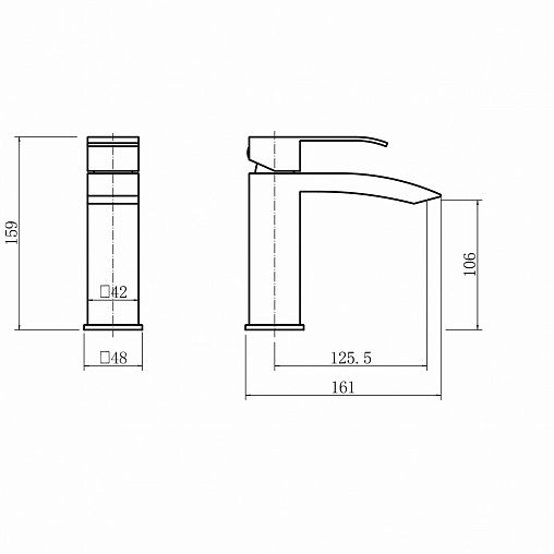 Смеситель для раковины с коротким изливом Fashun A51118-21, бронза фото