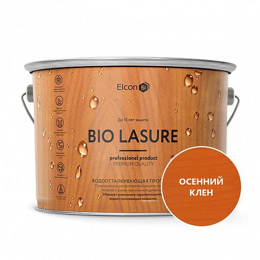 Пропитка для дерева водоотталкивающая Elcon Bio Lasure, 2 л, осенний клен фото