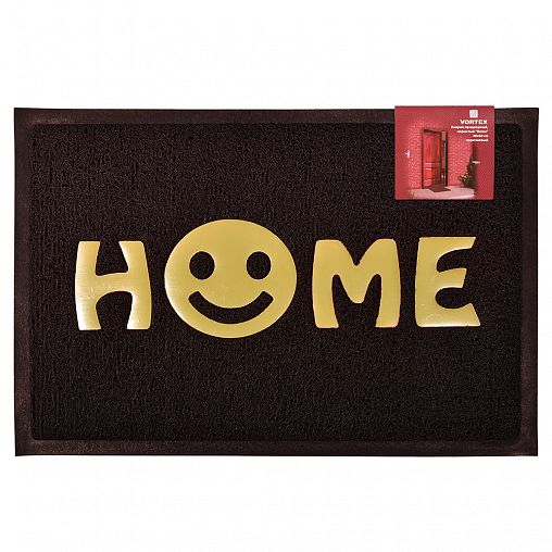 Коврик придверный Vortex, пористый, 40 x 60 см, коричневый фото