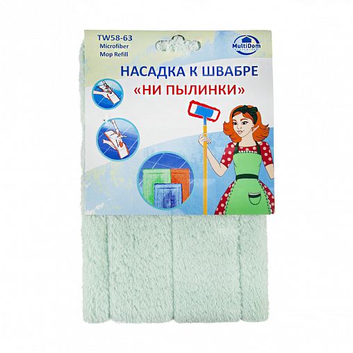 Насадка к швабре Мультидом Ни пылинки, микрофибра, 43 x 13 см фото
