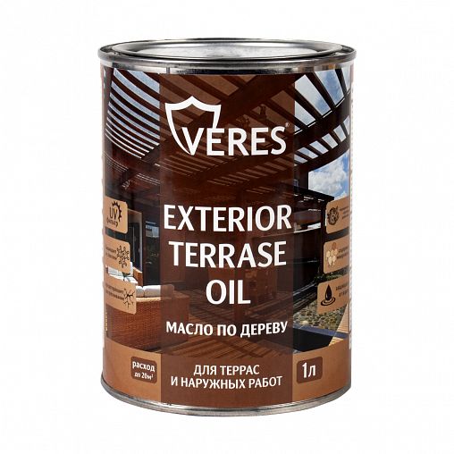 Масло для дерева Veres Exterior Terrase Oil, 1 л, белое фото