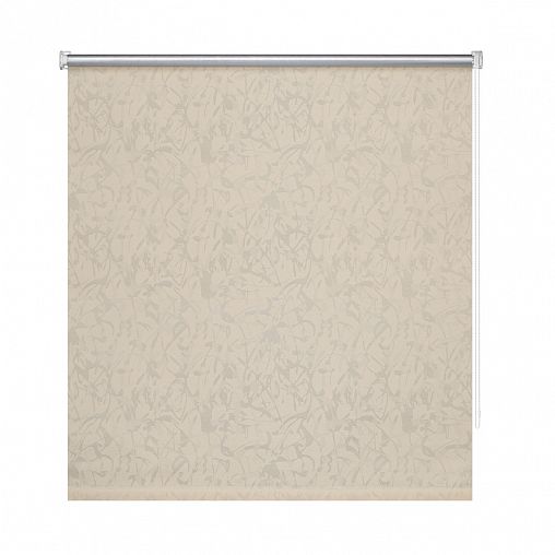 Рулонная штора Decofest Муар, бежевая, блэкаут, миниролл, 70 x 175 см фото