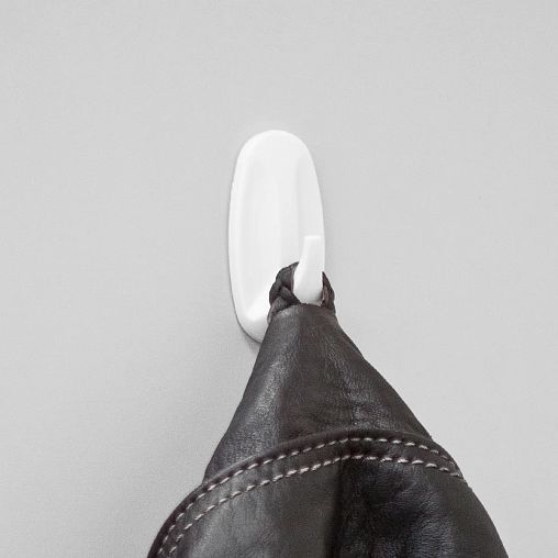 Крючки самоклеящиеся Aviora, средние, 3 x 5 см, 2 шт, белые фото