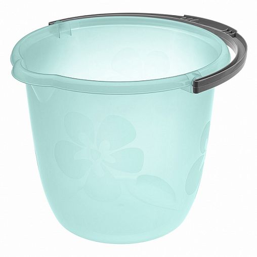 Ведро Бытпласт, 10 л, с цветочным рисунком фото