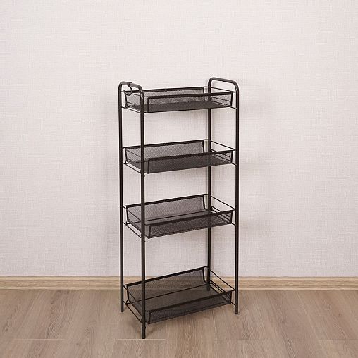 Этажерка ЗМИ Ладья 24, 4 корзины, 44 x 25 x 96 см, медный антик фото