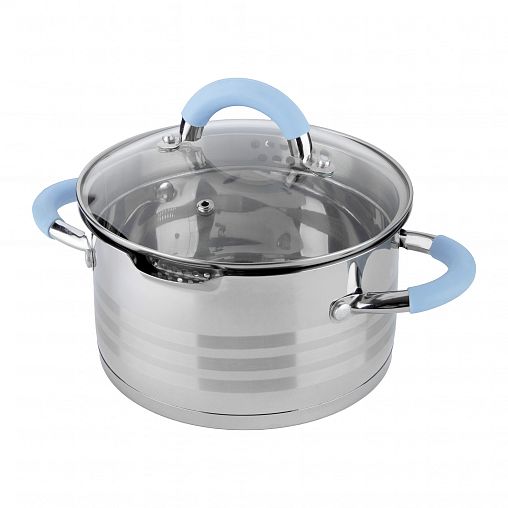 Кастрюля Mallony Melodia с крышкой, нержавеющая сталь, 2,5 л фото