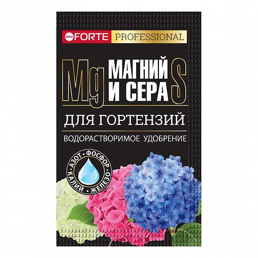 Удобрение Bona Forte для гортензий, с серой и магнием, 100 г фото