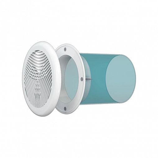 Решетка вентиляционная Era 10РПКФ, пластиковая, с фланцем D 100 мм, D 143 мм фото