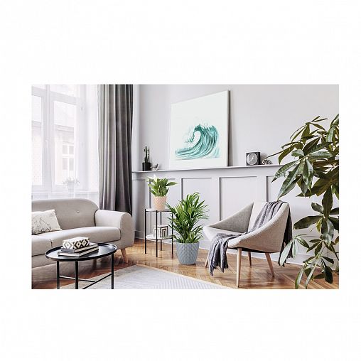 Горшок для цветов InGreen Wave, с поддоном, 10 л, белоснежный жасмин фото