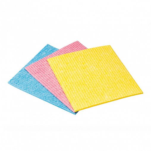 Салфетка губчатая Azur, целлюлоза, 15 x 15 см, упаковка 3 шт. фото