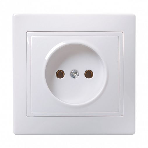 Розетка встраиваемая IEK Кварта РС10-2-КБ, без заземления, 10 А, 250 В, IP20, белая фото