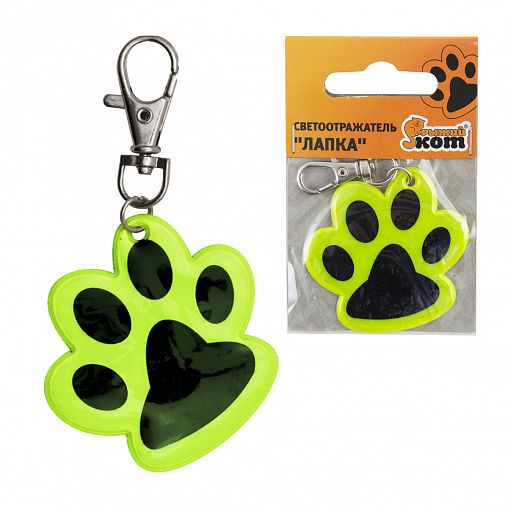 Светоотражатель Рыжий кот Лапка фото
