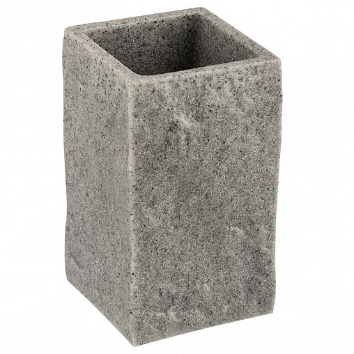 Стакан для зубных щеток Leonord Amsterdam, полирезина, серый фото