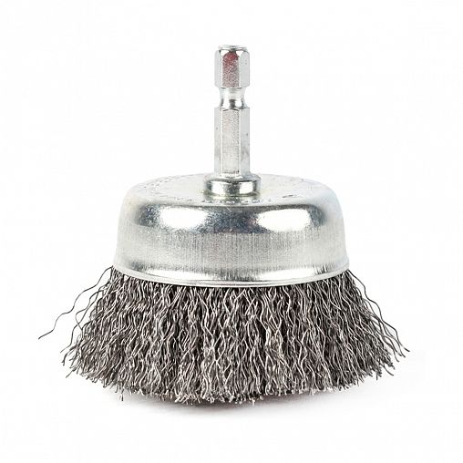 Щетка для дрели Patriot, чашка, 65 мм, гофрированная проволока фото