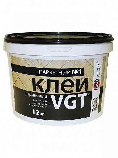 Клей для паркета VGT №1 однокомпонентный, акриловый, 12 кг фото