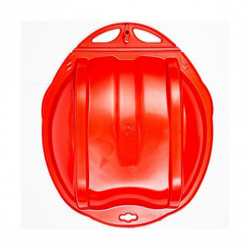 Санки-ледянки Олимпик Веселый паровозик, с ремнем, красные фото