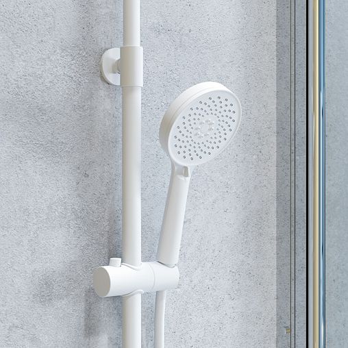 Душевая система с тропическим душем IDDIS Shelfy, с управлением Push Control, белая матовая фото