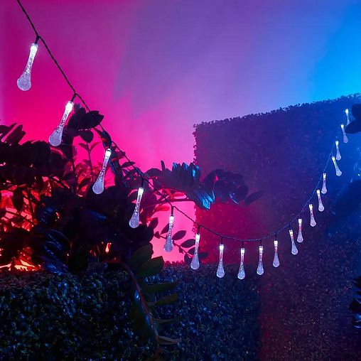 Каскад Lamper Сталактит, LED, 2 режима, на солнечной батарее, 5 м, теплый белый фото