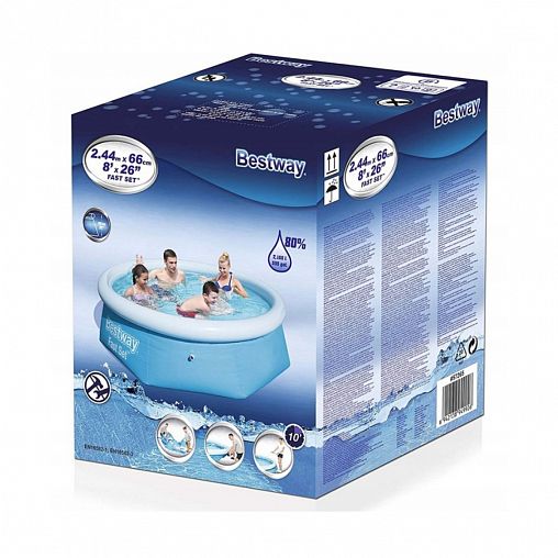 Бассейн надувной Bestway, 244 x 66 см, 2300 л фото Бассейн надувной Bestway, 244 x 66 см, 2300 л фото