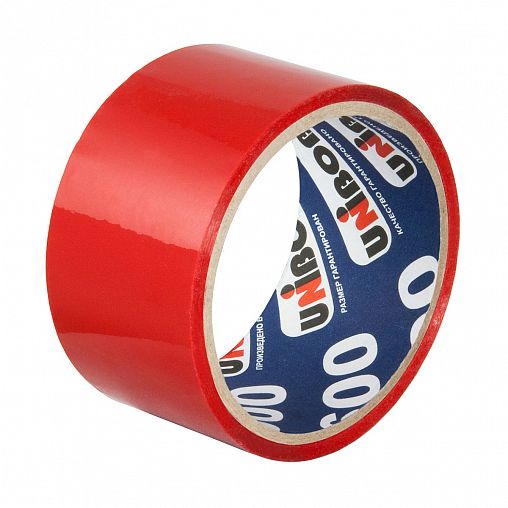 Скотч упаковочный Unibob, 48 мм x 24 м, красный фото