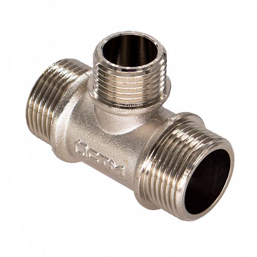 Тройник переходной СТМ CRTF0114, 3/4" x 1/2" x 3/4", наружная резьба, латунь фото