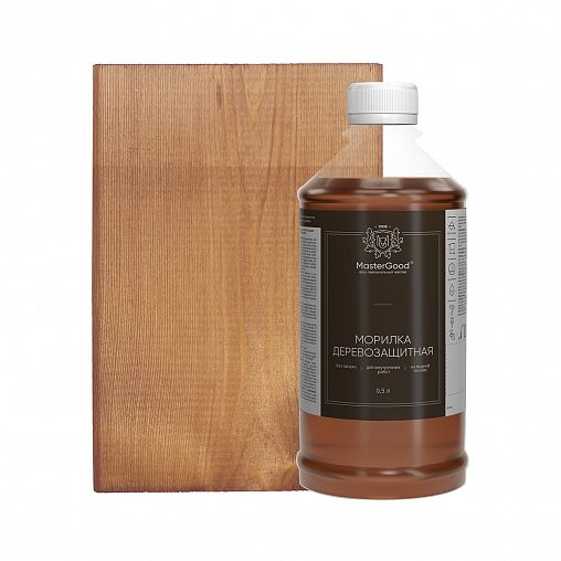 Морилка водная MasterGood, 0,5 л, мокко фото