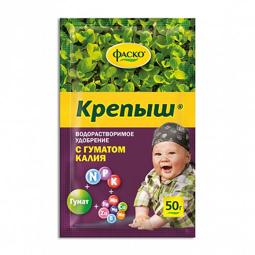 Удобрение органоминеральное Фаско Крепыш, для рассады, с гуматом калия, 50 г фото