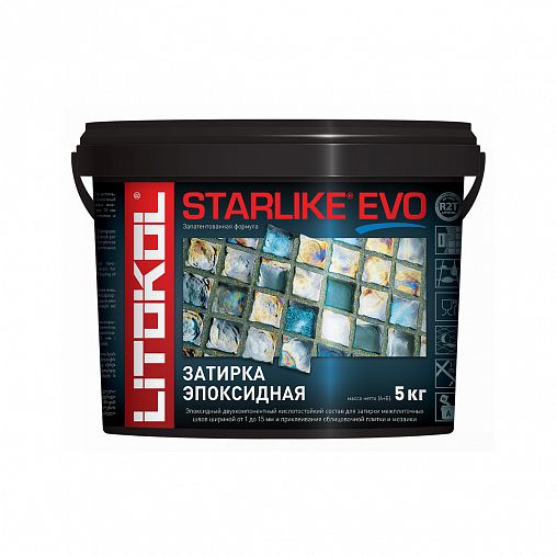 Затирка эпоксидная двухкомпонентная Litokol Starlike Evo S.205, Travertino, 5 кг фото