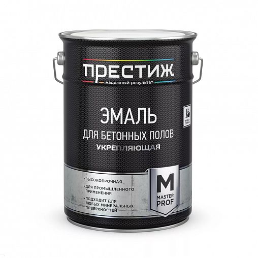 Эмаль для бетонных полов укрепляющая Престиж, полуматовая, 6 кг, серая фото