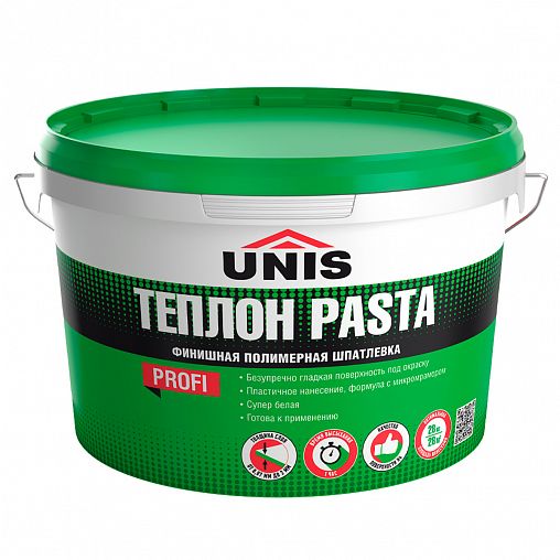 Шпатлевка полимерная Unis Теплон Pasta, 28 кг фото