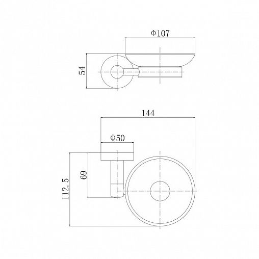 Мыльница настенная Fashun A51502, сатин фото