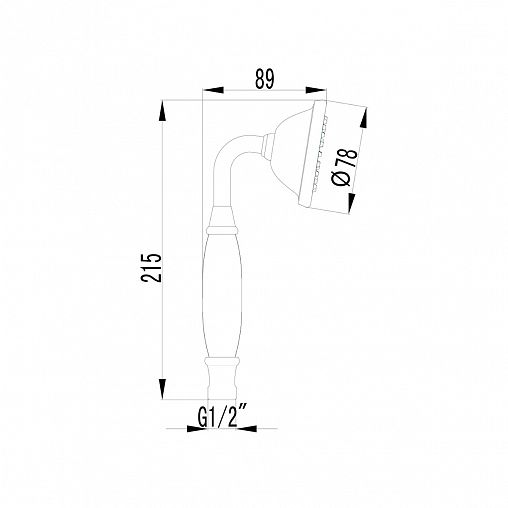 Лейка для душа Lemark LM8007C, 1 режим фото